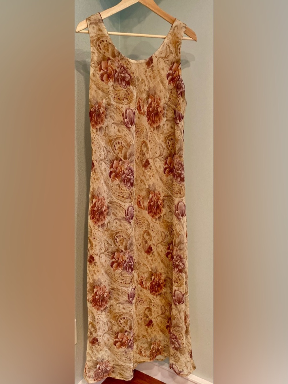 K Studio Floral Paisley Maxi Dress in Blush and Mauve